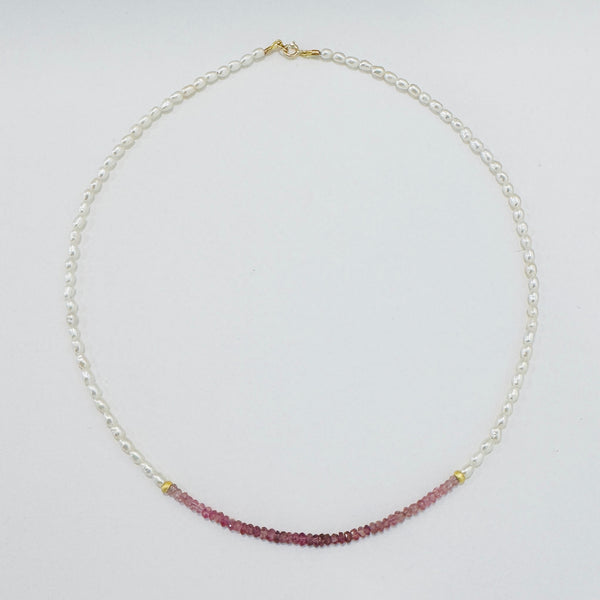two tone delicate necklace