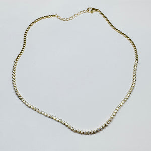 bezel set diamond tennis necklace