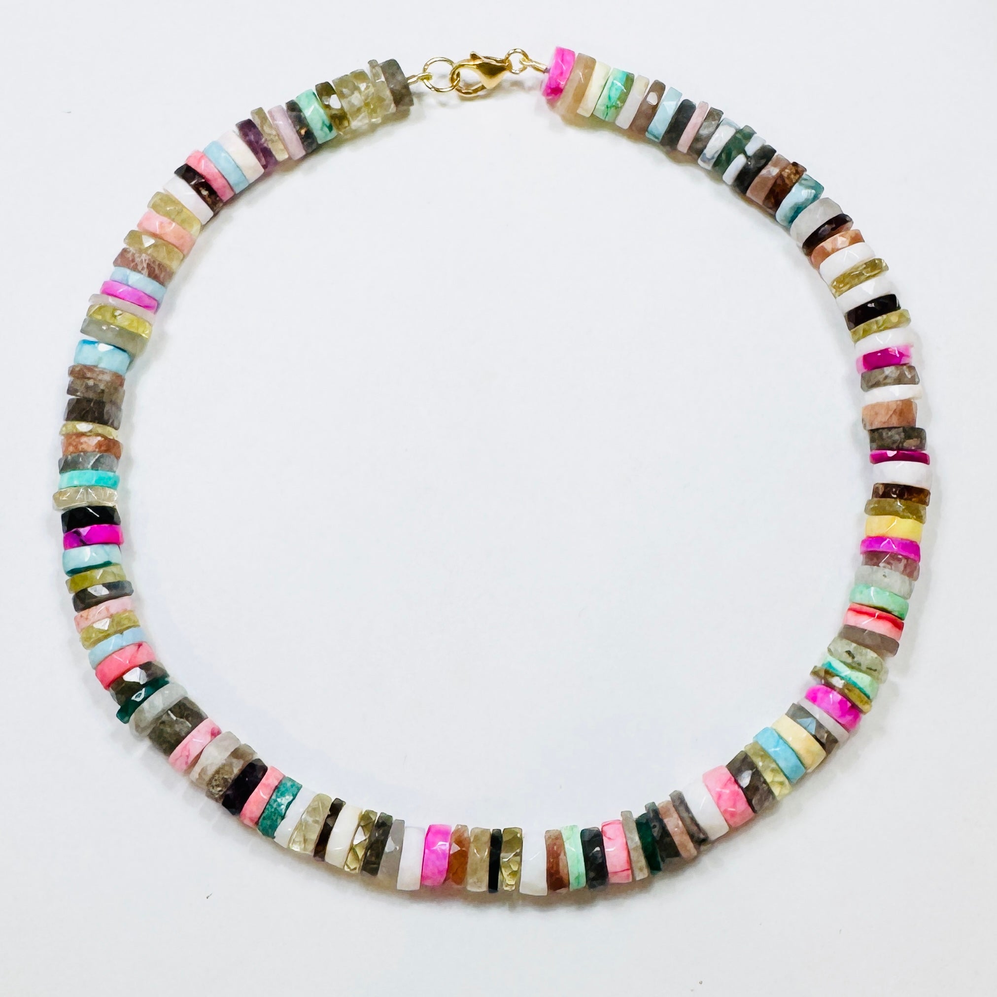 multi-stone statement candy necklace