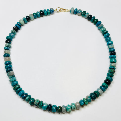 chrysocolla candy necklace