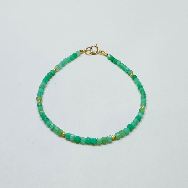 gemstone and gold nugget bracelet