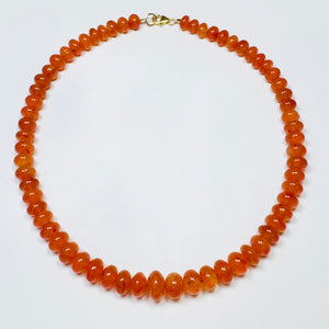 smooth carnelian candy necklace