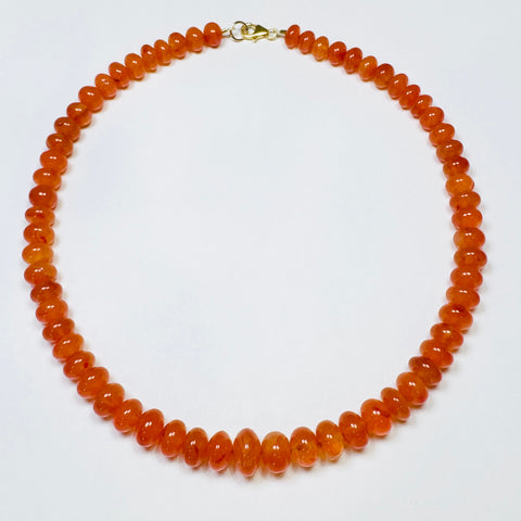 smooth carnelian candy necklace