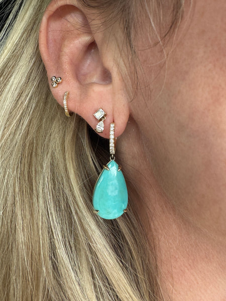 turquoise teardrop earrings