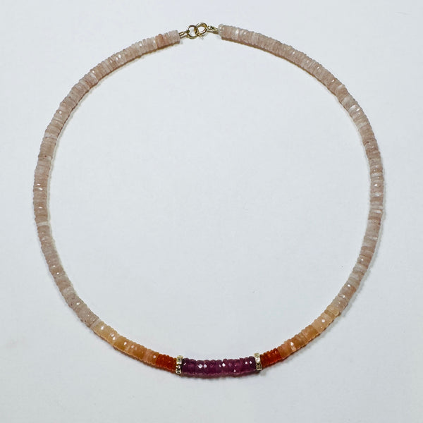 ombré heishi necklace