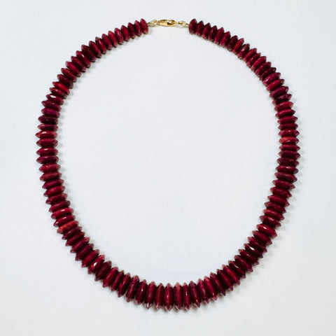 german cut ruby candy necklace