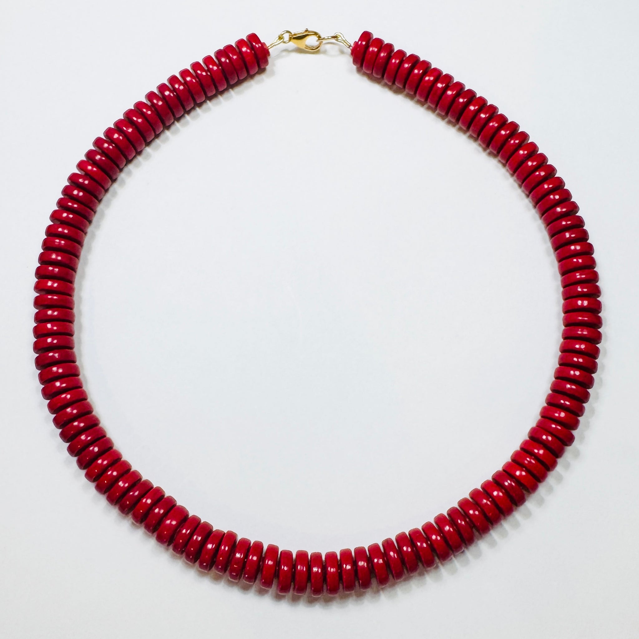 cherry red barrel candy necklace – Theodosia Jewelry