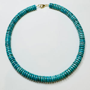 turquoise barrel candy necklace