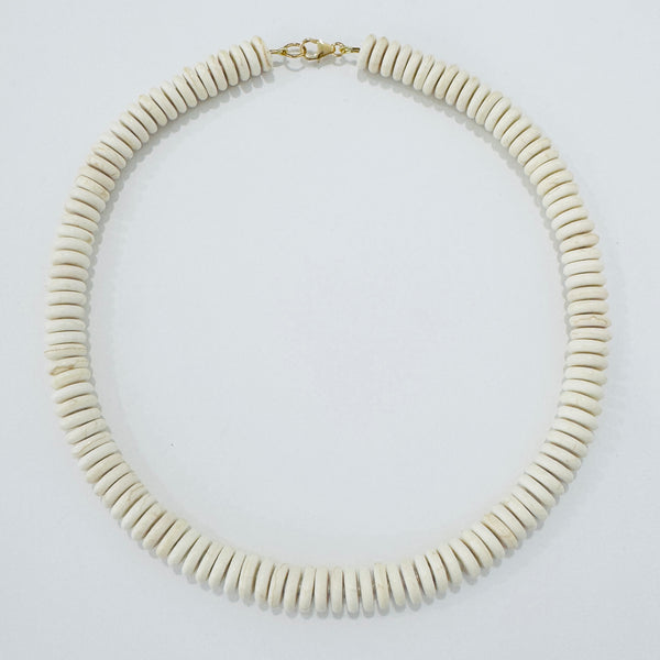 ivory howlite barrel candy necklace
