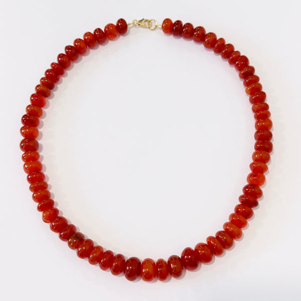 smooth carnelian candy necklace