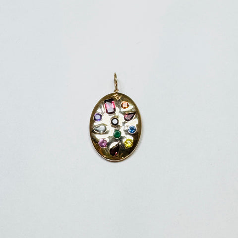 gypsy multi-stone pendant