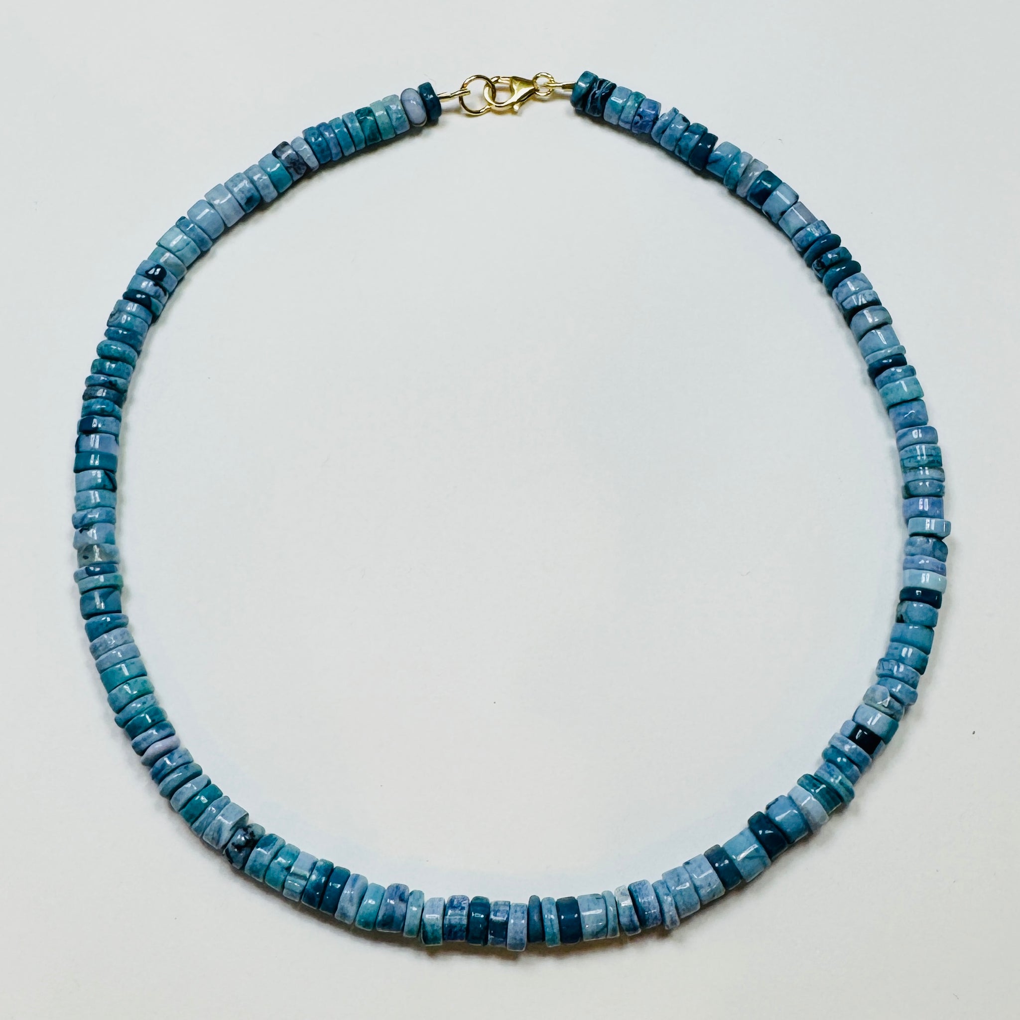 denim blue opal candy necklace