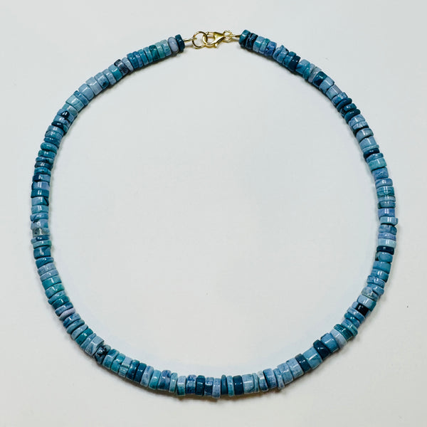 denim blue opal candy necklace