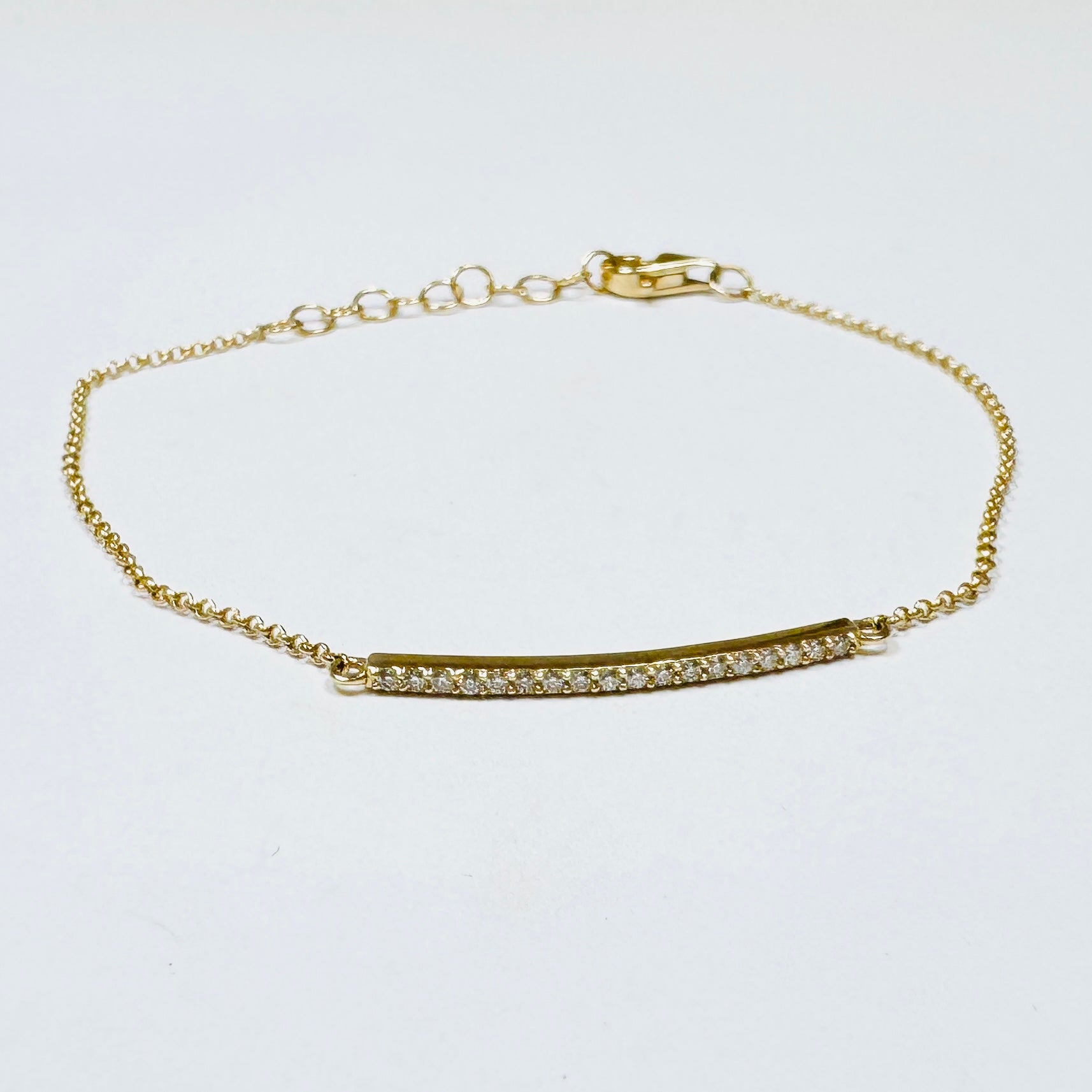 pave diamond bar bracelet