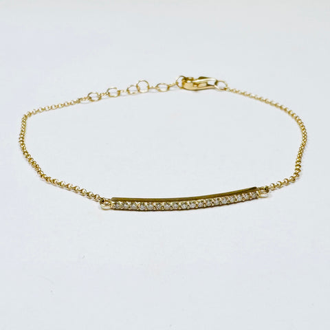 pave diamond bar bracelet