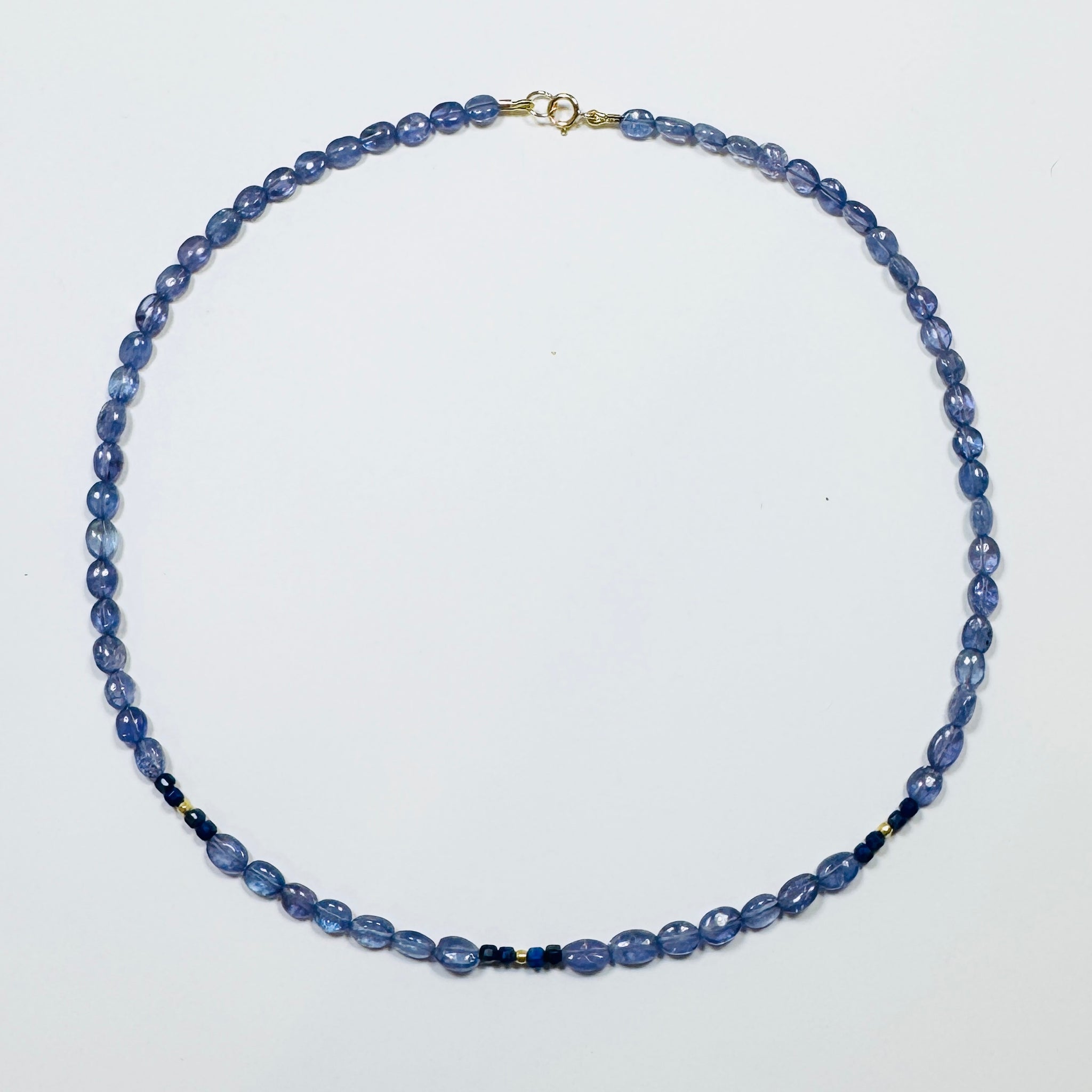 tanzanite and lapis necklace
