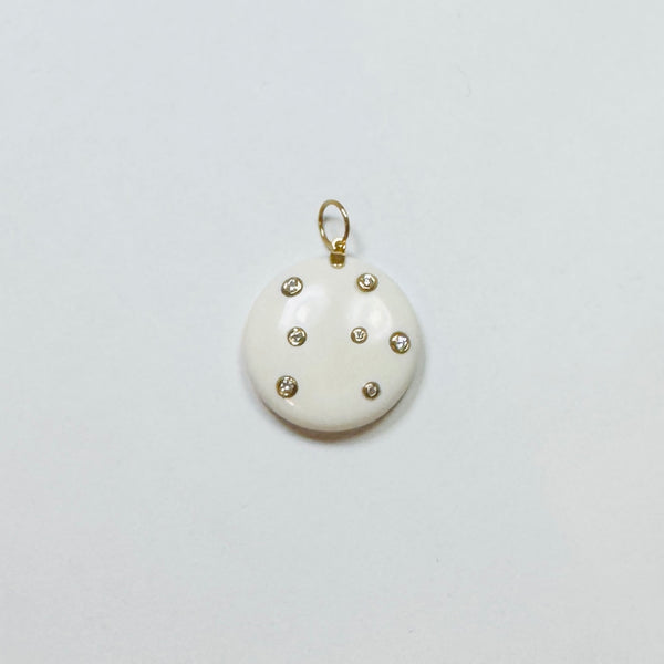 gemstone disc pendant
