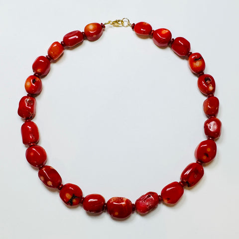 red coral candy necklace