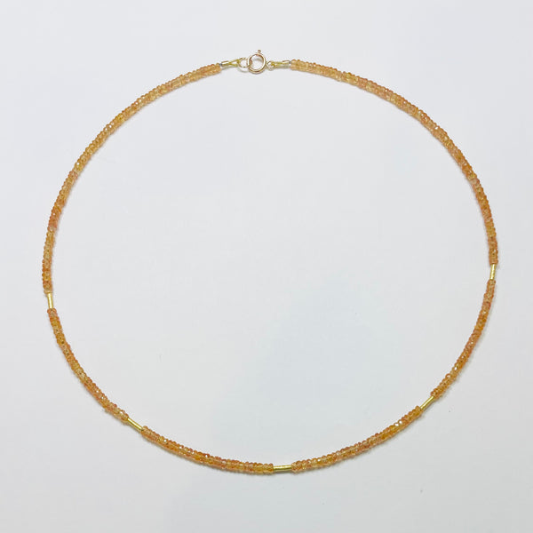 delicate five gold bar necklace