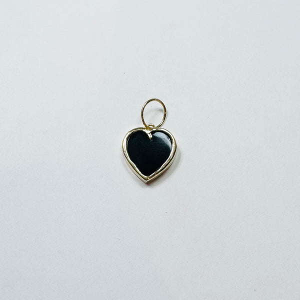 onyx heart pendant