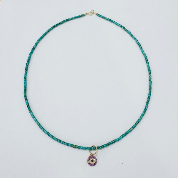 evil eye medallion necklace