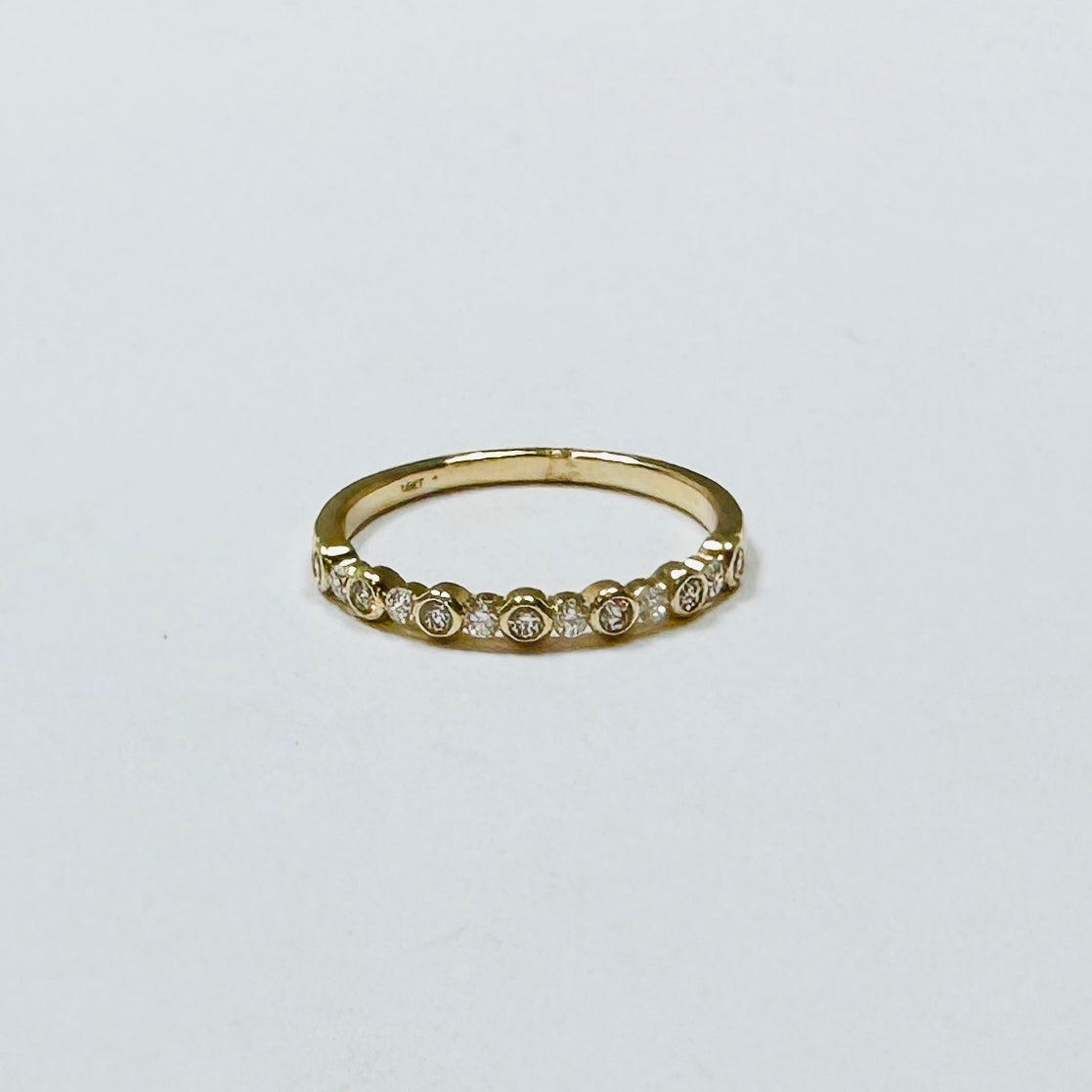 bezel set diamond band