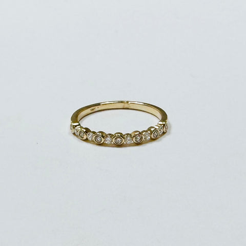 bezel set diamond band