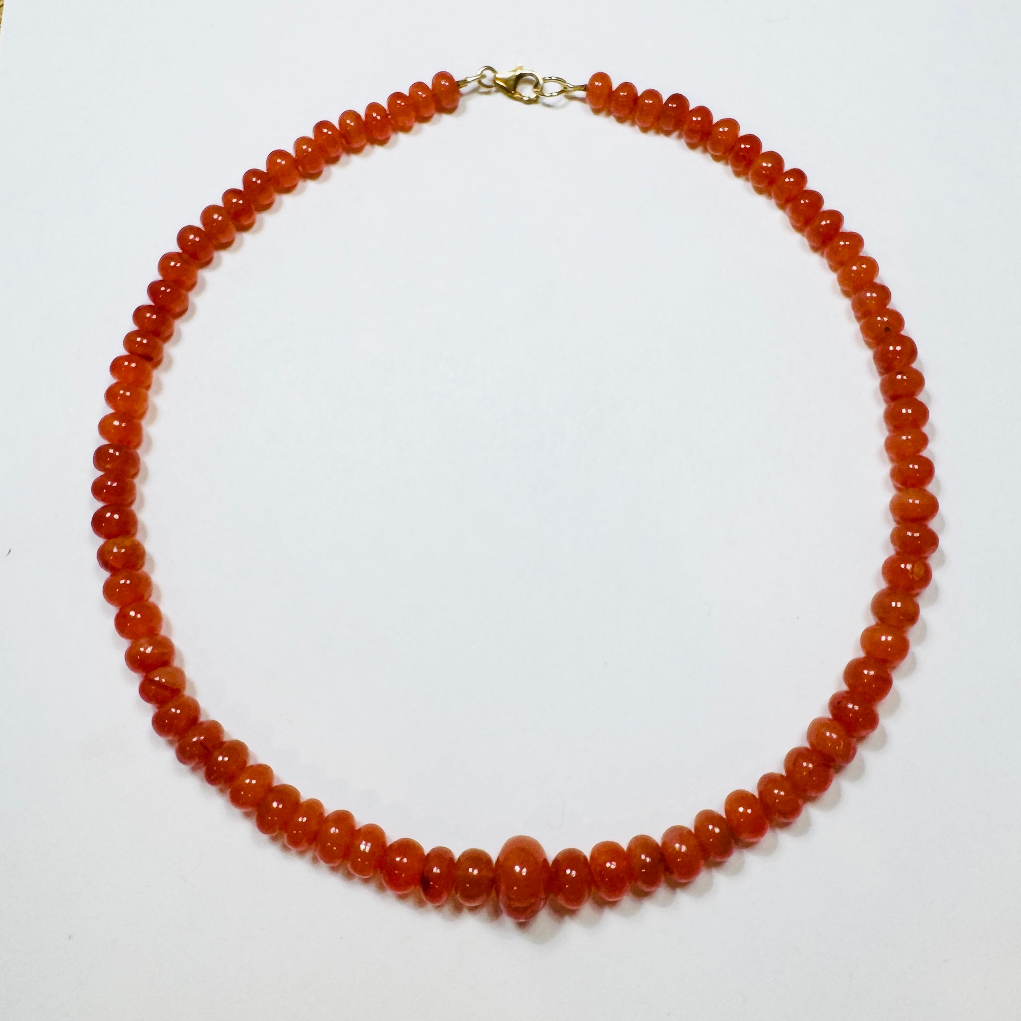 smooth carnelian candy necklace