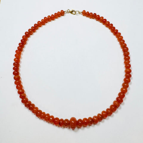 smooth carnelian candy necklace