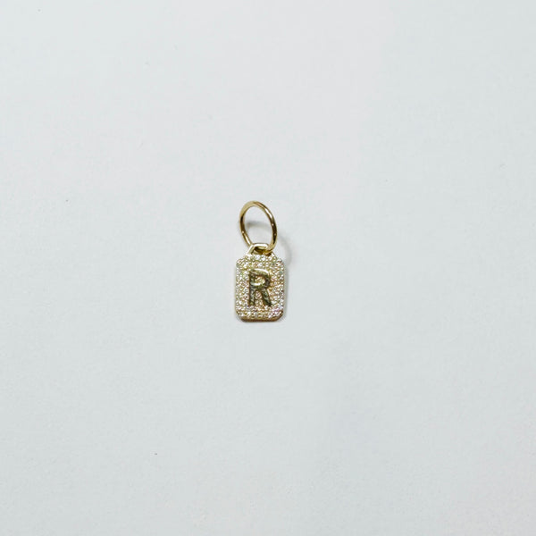 inital dog tag charm