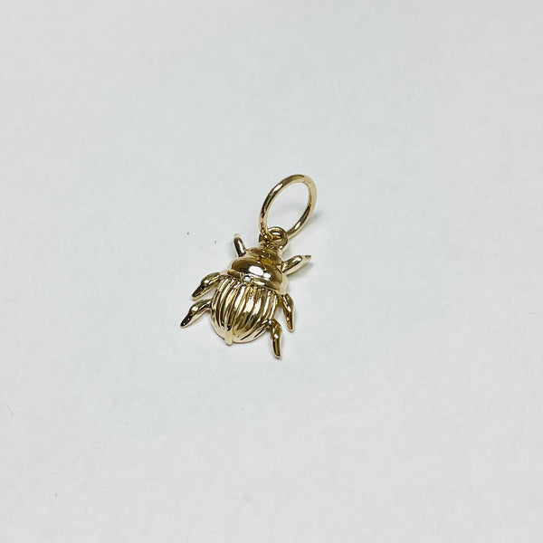 scarab beetle pendant, mini, gold
