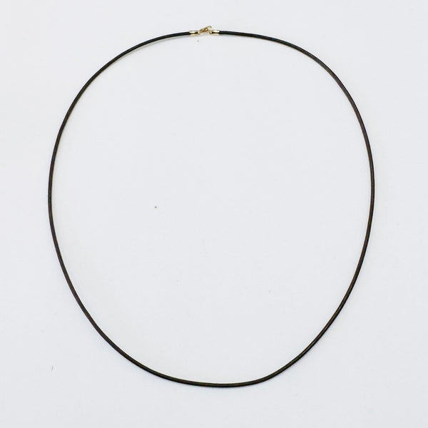 14 kt gold leather cord chain