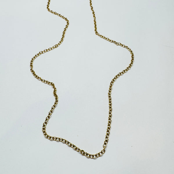 14k gold small cable chain