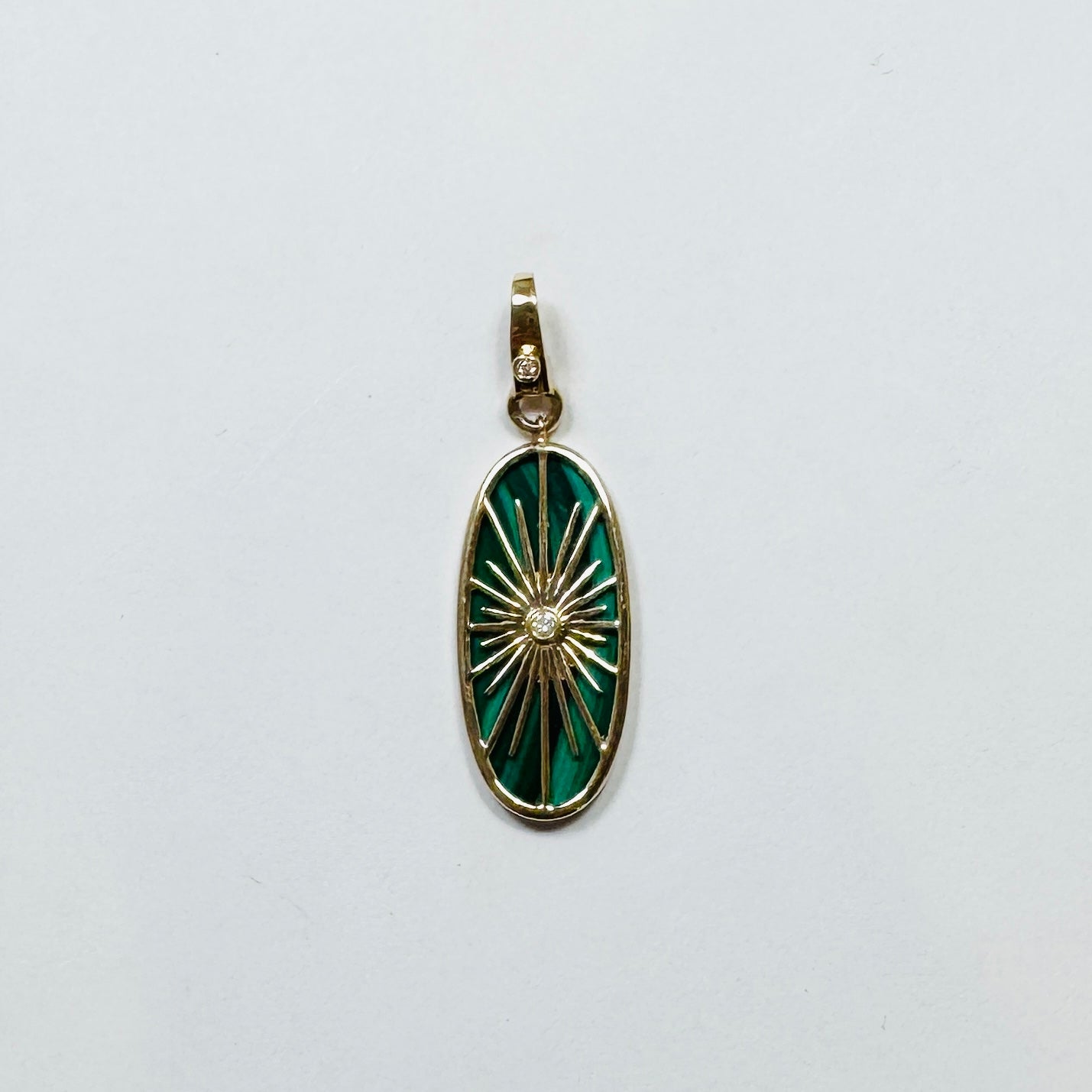 malachite starburst pendant