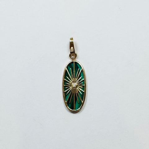 malachite starburst pendant