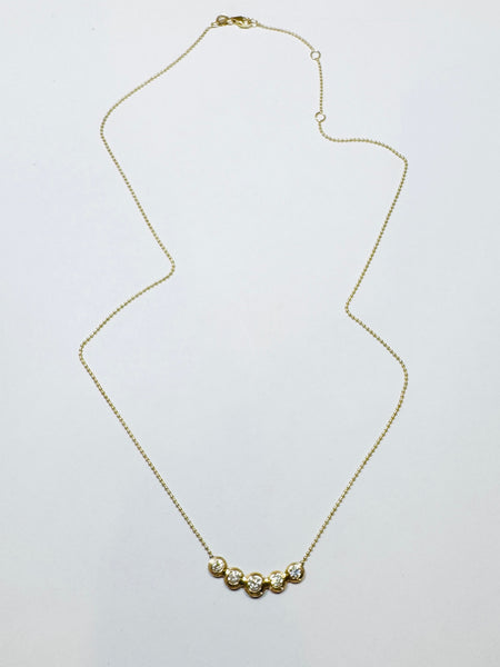 diamond bezel set necklace