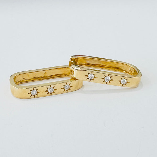 geometric diamond starburst hoops