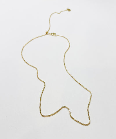 14 kt gold pulley chain