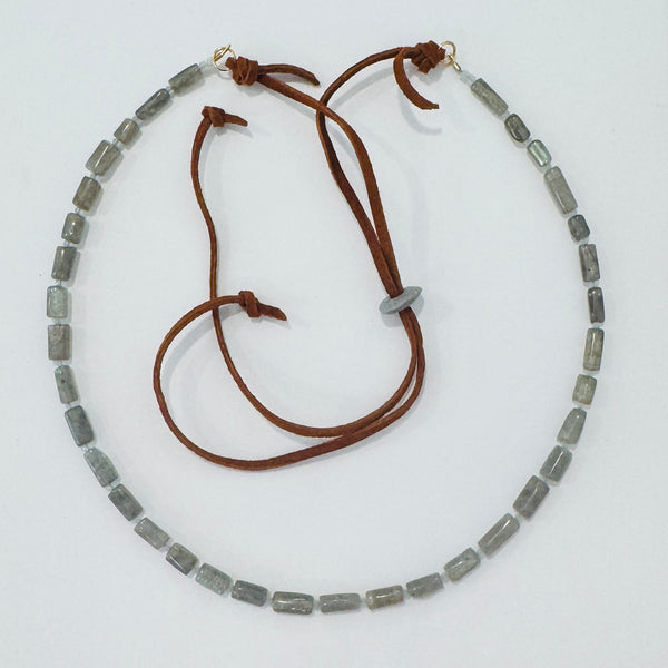 Convertible hat band, labradorite