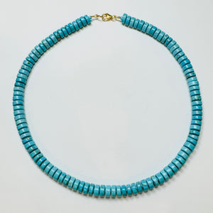 turquoise barrel candy necklace