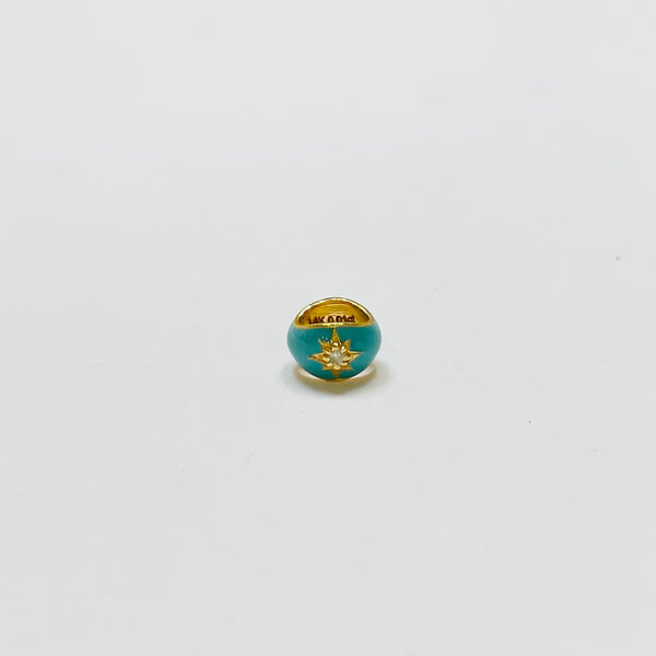 enamel bead charm, 7mm