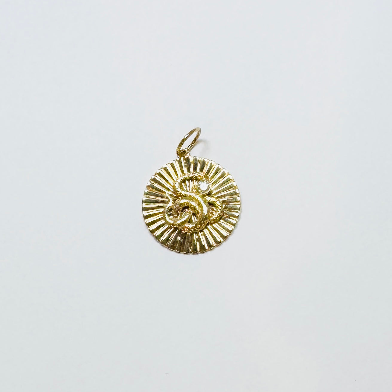 snake flutted disc pendant