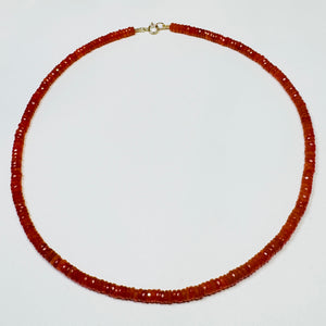 carnelian heishi necklace