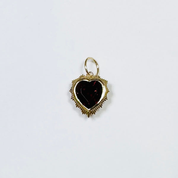 gemstone fluted heart