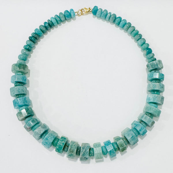 Russian amazonite statement necklace
