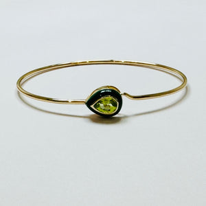 peridot pear bangle