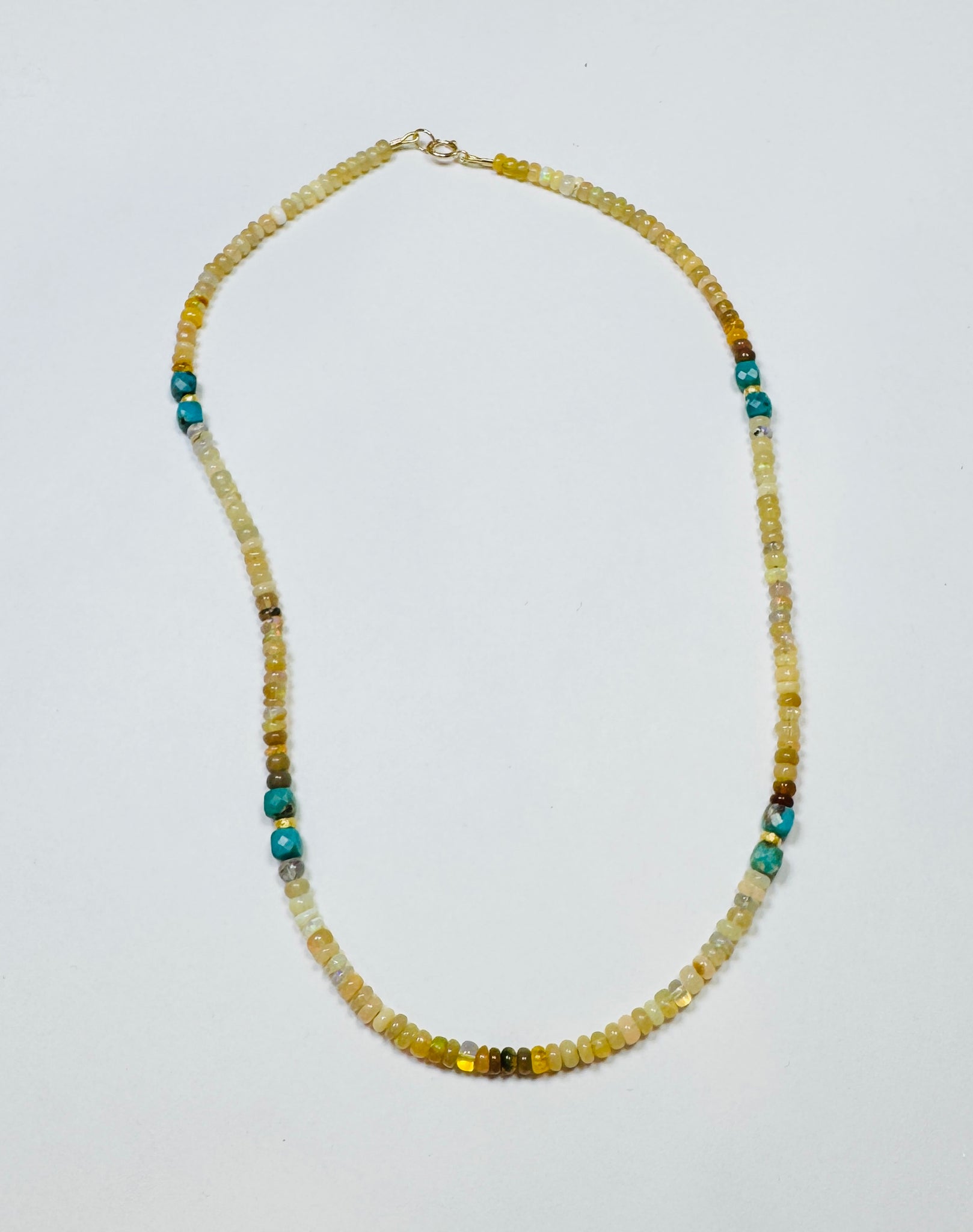 desert sky yellow opal candy necklace