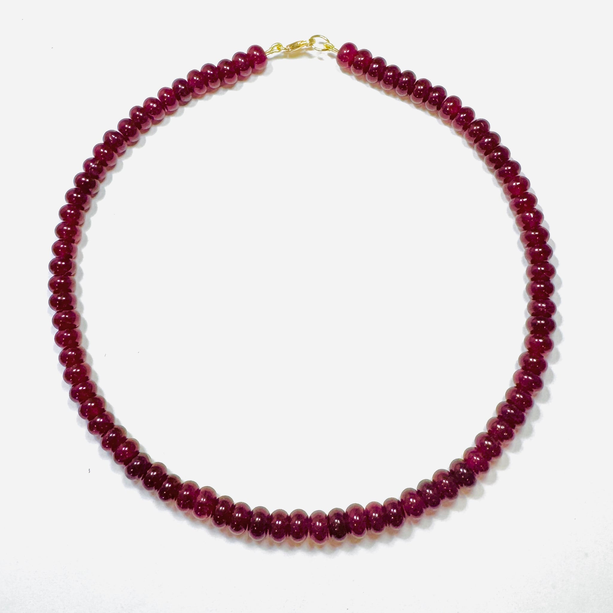 Garnet colored agate candy necklace