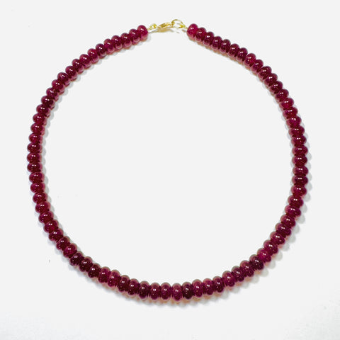 Garnet colored agate candy necklace