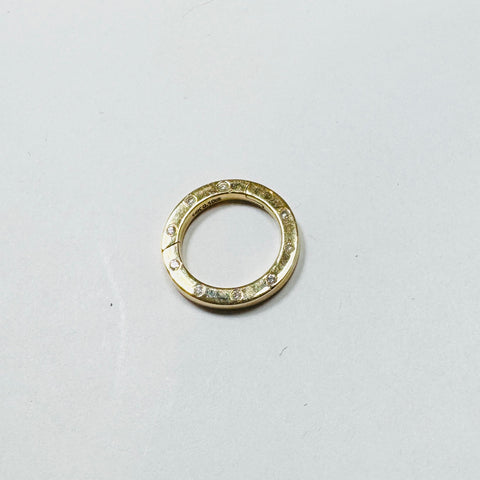 circle diamond studded connector
